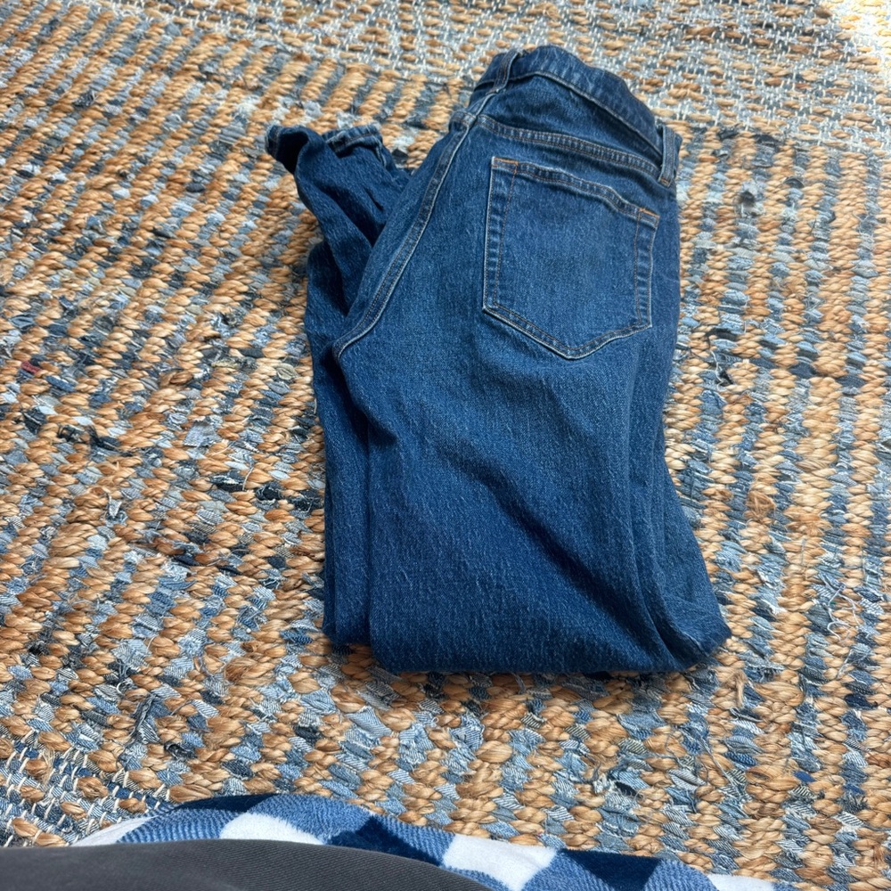Abercrombie & Fitch Women's Straight Leg Jeans - Dark Blue Denim